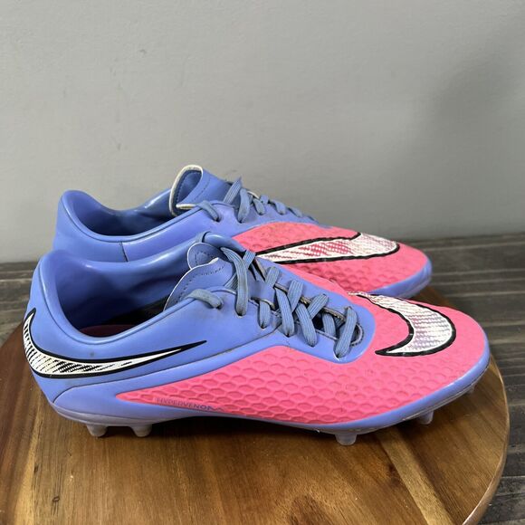 Nike Hypervenom Phelon FG Womens Size 10 Soccer Cleats Blue Pink 599077-641 - Picture 3 of 8